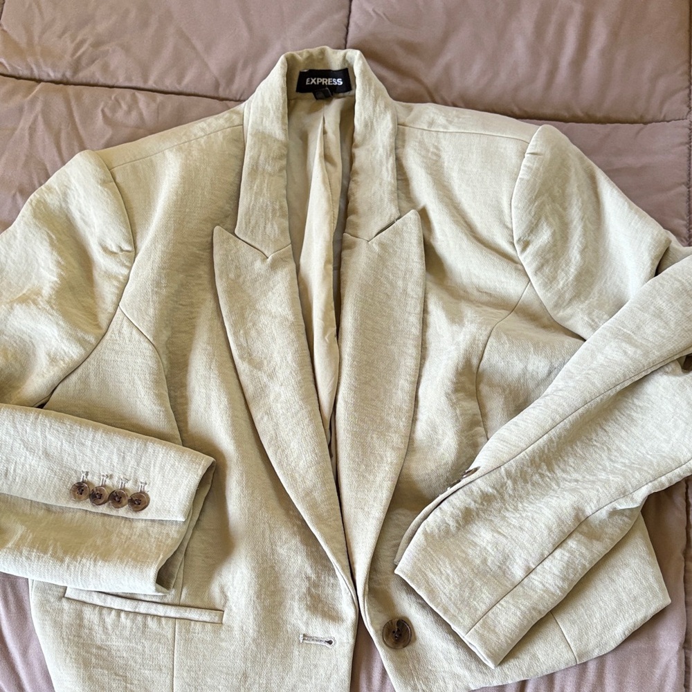 Express Women's Light Green Blazer